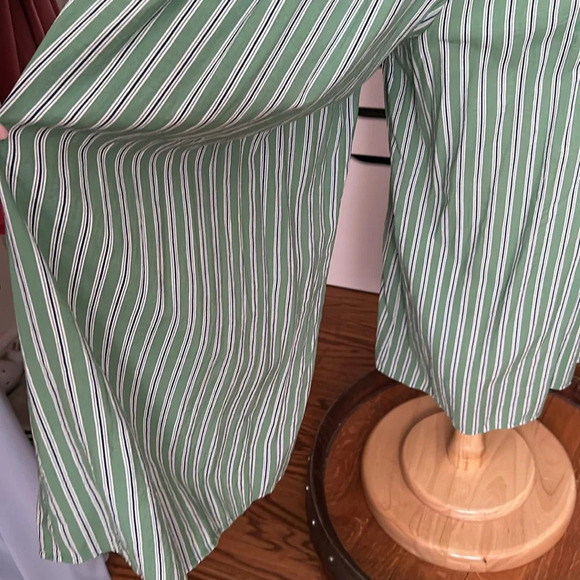 Boho Smocked Bodice Striped Wide Leg Jumpsuit Pockets, XS - Picture 11 of 16